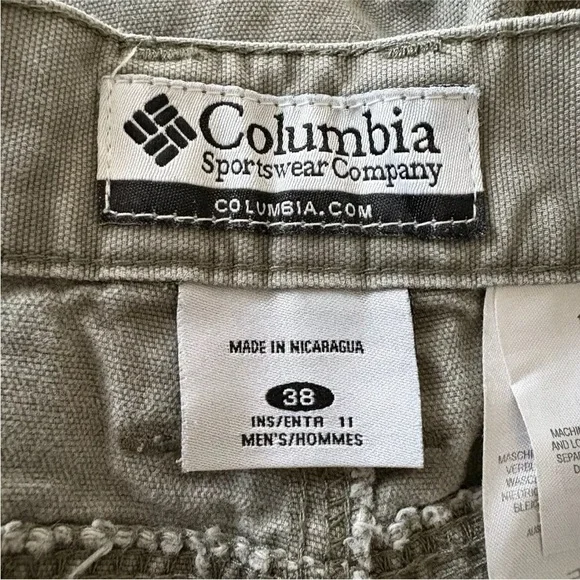 Columbia Sportswear Co. Green Cotton Cargo 10.5” Shorts Men's Size 38 (1633) - Picture 4 of 5